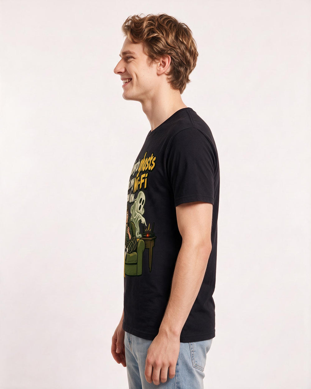 Halloween Black T-Shirt for Men – Halloween Theme Graphic Tee product image 2