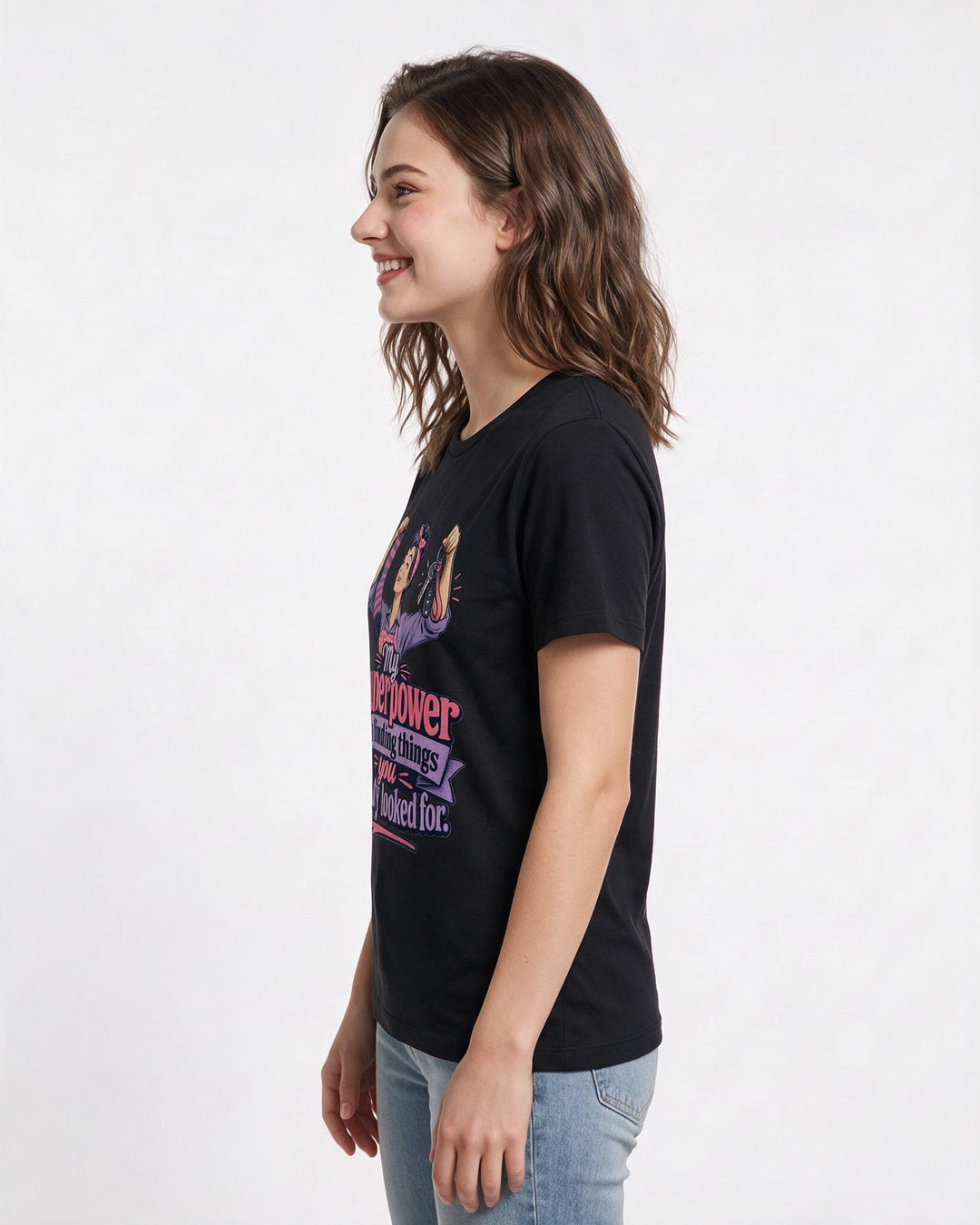 Mom Black T-Shirt for Women – Everyday Expression Graphic Tee product image 2