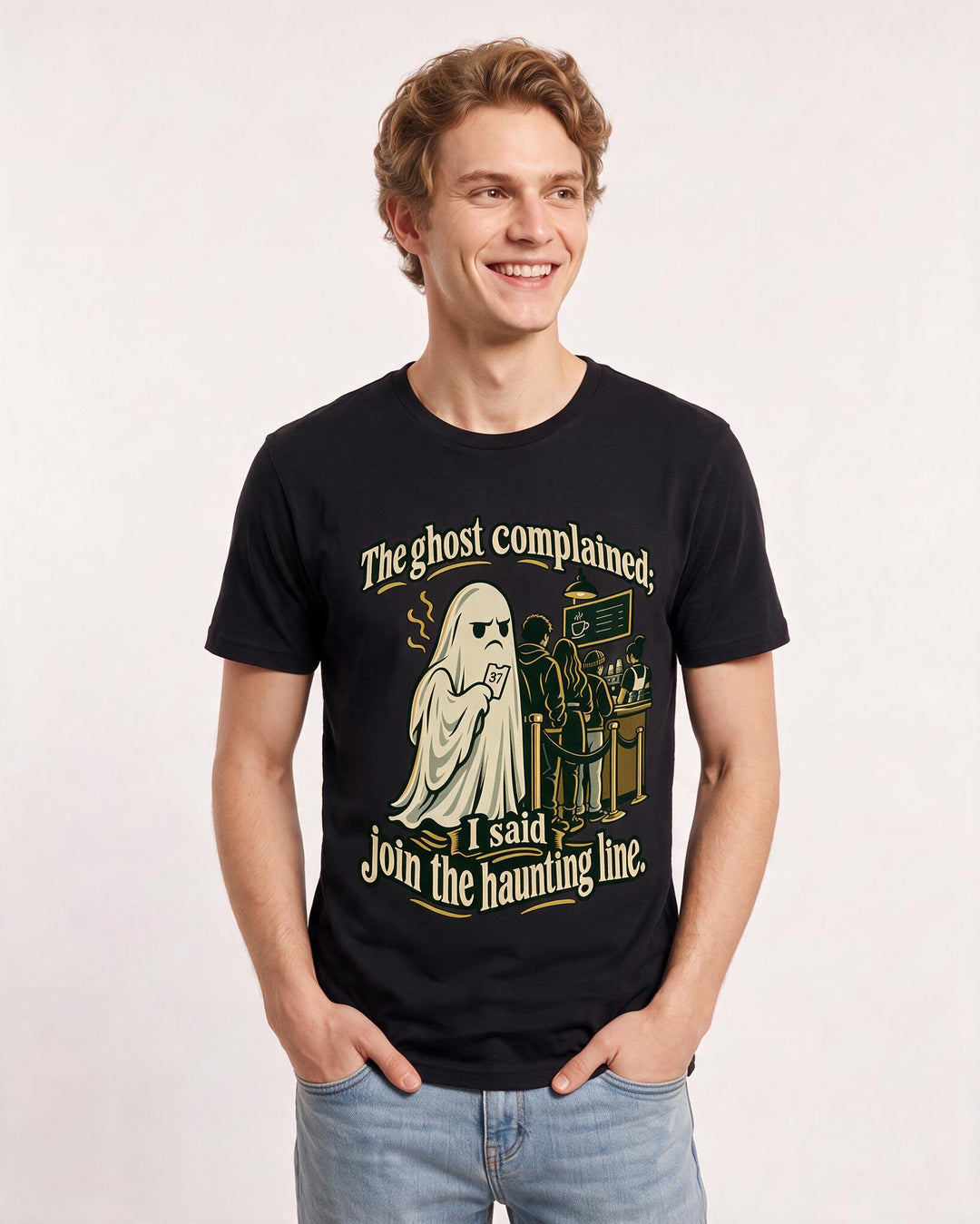 Halloween Black T-Shirt for Men – Halloween Theme Graphic Tee product image 1