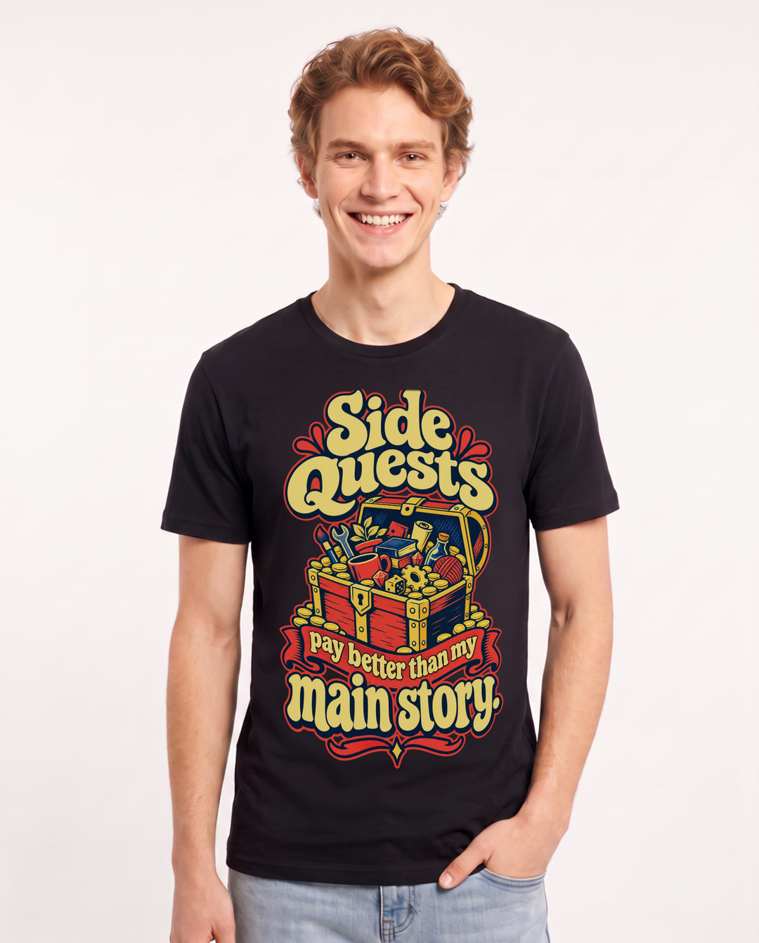 Gaming Black T-Shirt for Men – Game Night Graphic Tee product image 3