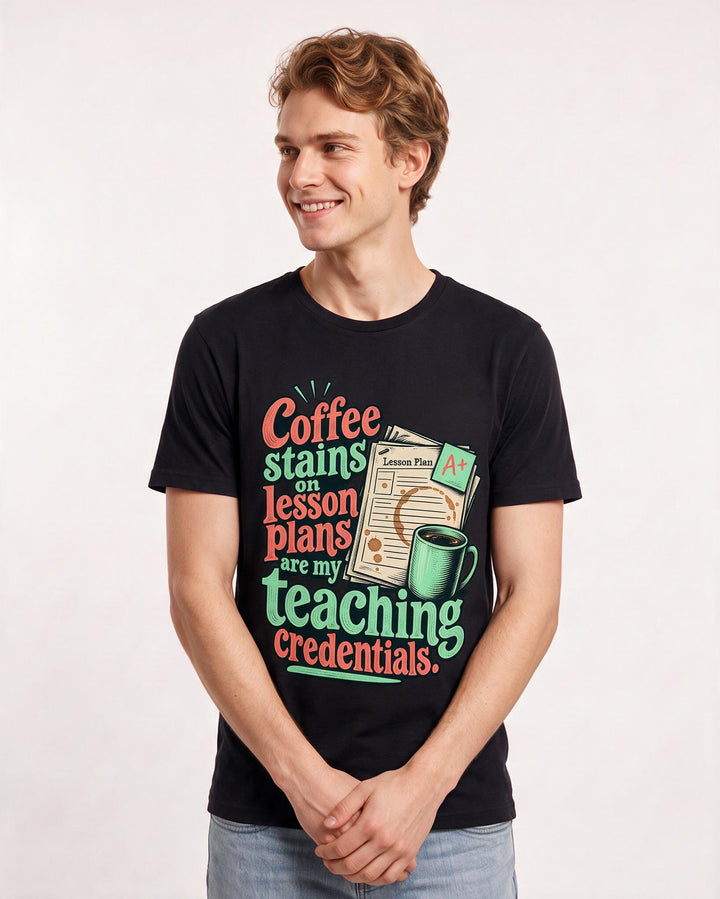 Teacher Black T-Shirt for Men – Everyday Expression Graphic Tee product image 1