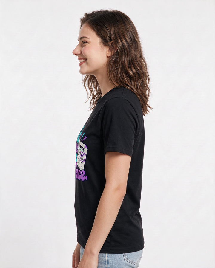 Teacher Black T-Shirt for Women – Everyday Expression Graphic Tee product image 2