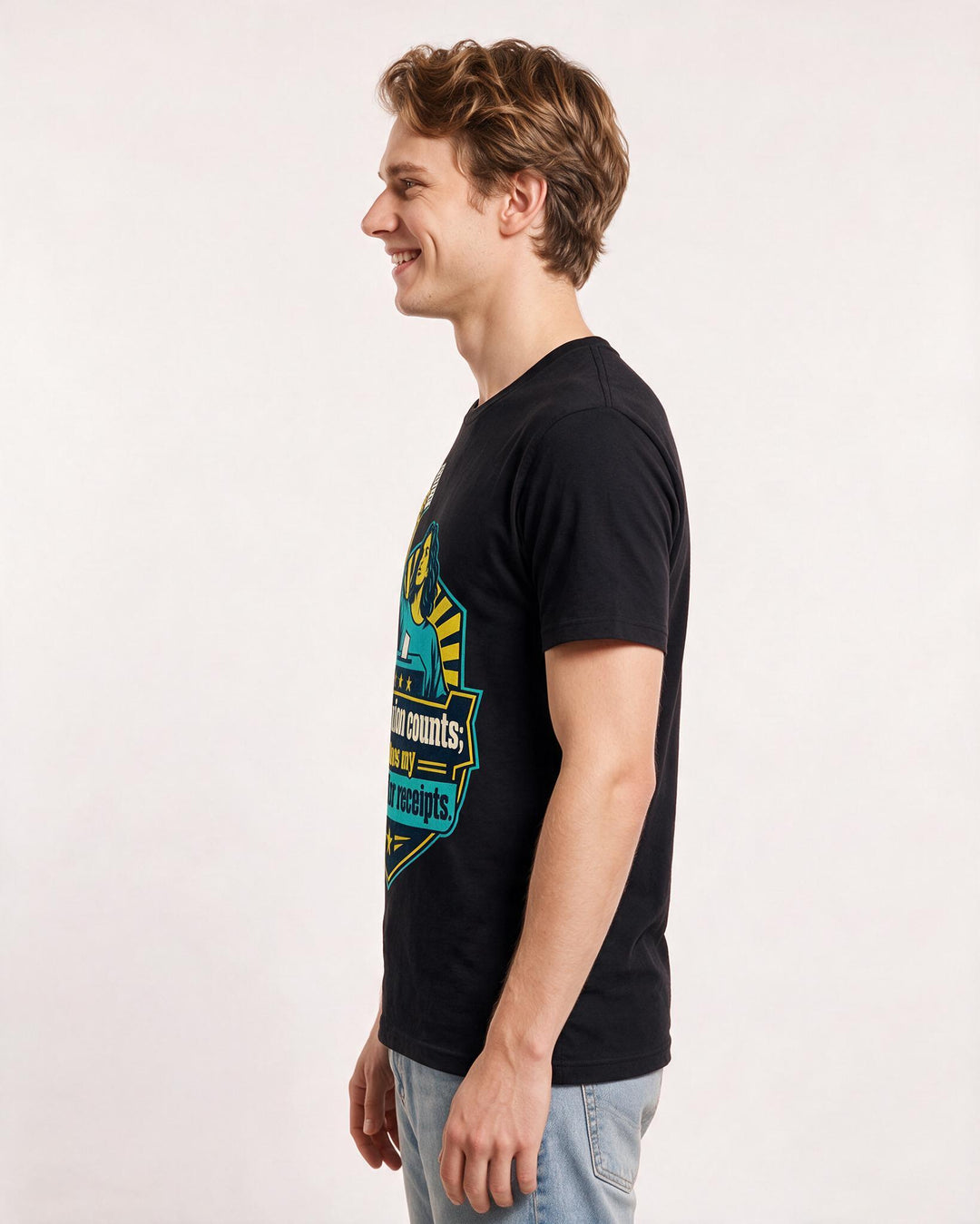 Political Statement Black T-Shirt for Men – Everyday Expression Graphic Tee product image 2