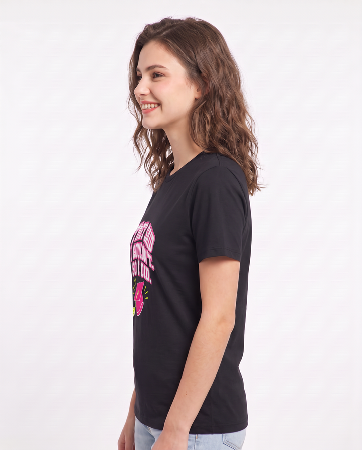 They said I couldn't, so I did. - Women's Black T-Shirt product image 3