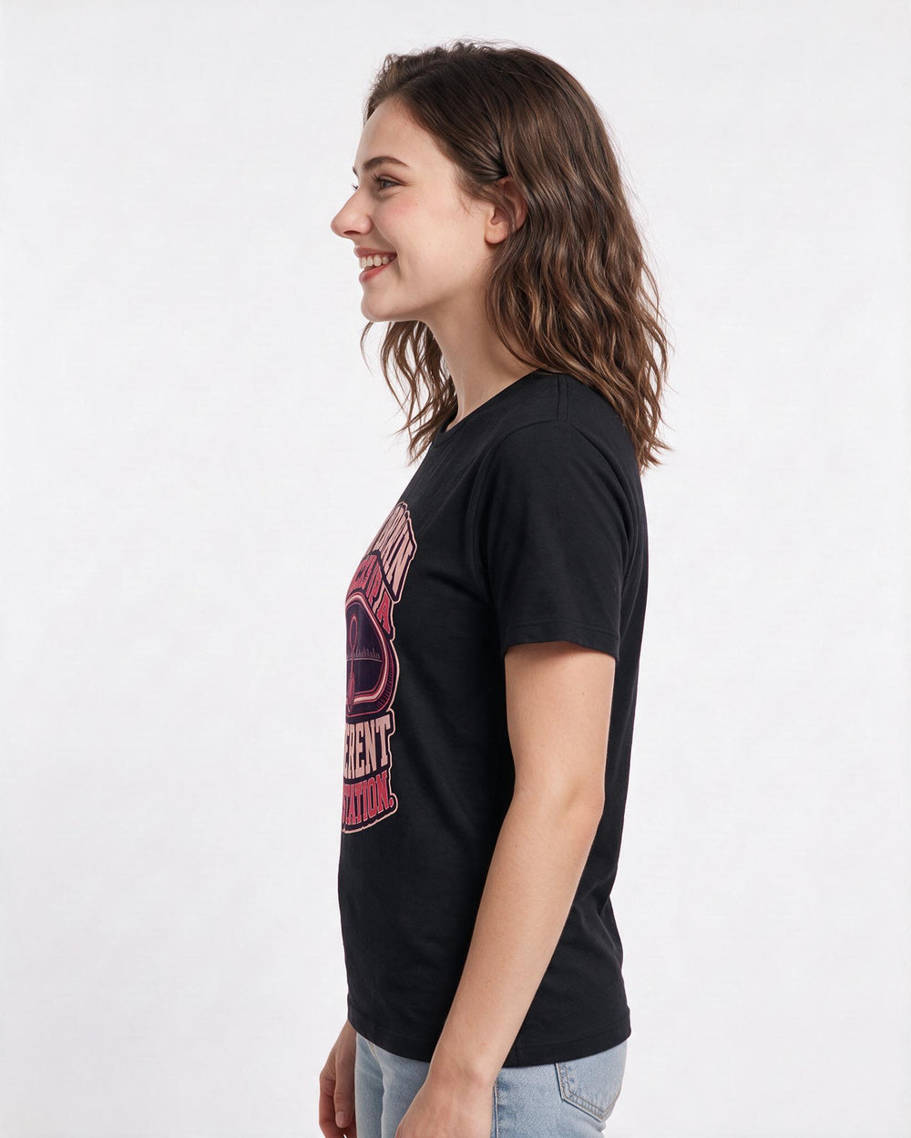 Neurodiversity Black T-Shirt for Women – Everyday Expression Graphic Tee product image 2