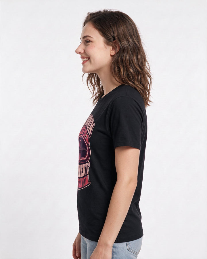 Neurodiversity Black T-Shirt for Women – Everyday Expression Graphic Tee product image 2