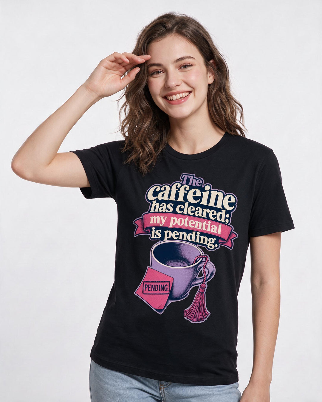 Graduation Black T-Shirt for Women – Everyday Expression Graphic Tee product image 1