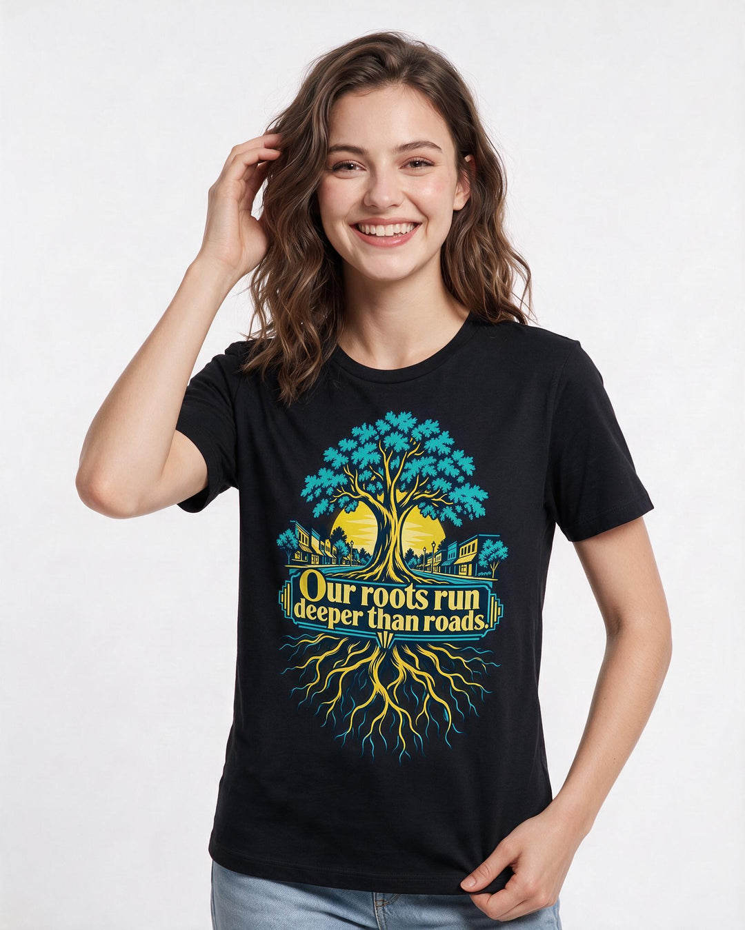 Patriotic Black T-Shirt for Women – Everyday Expression Graphic Tee product image 1
