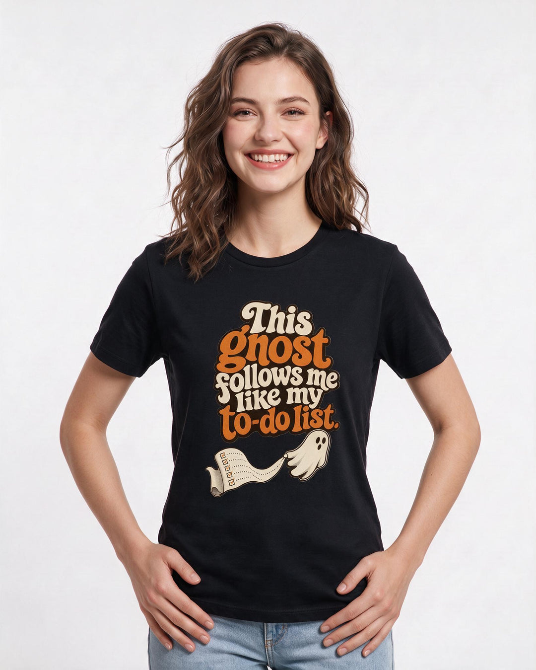 Halloween Black T-Shirt for Women – Halloween Theme Graphic Tee product image 1