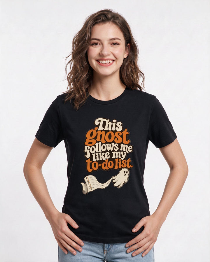 Halloween Black T-Shirt for Women – Halloween Theme Graphic Tee product image 1