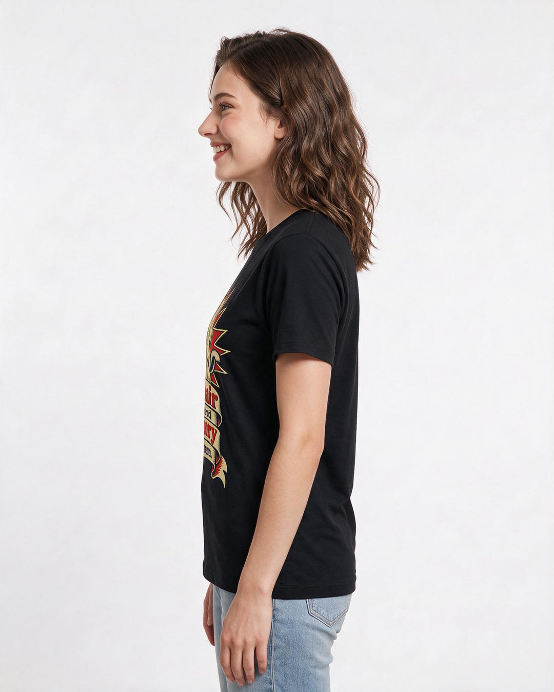Cat Lover Black T-Shirt for Women – Everyday Expression Graphic Tee product image 2