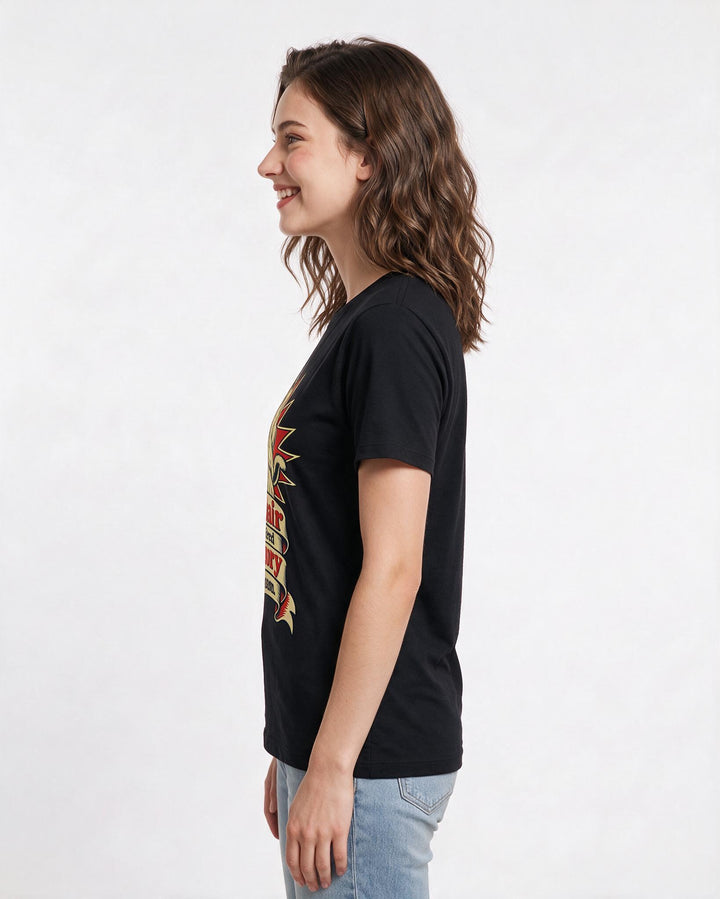 Cat Lover Black T-Shirt for Women – Everyday Expression Graphic Tee product image 2