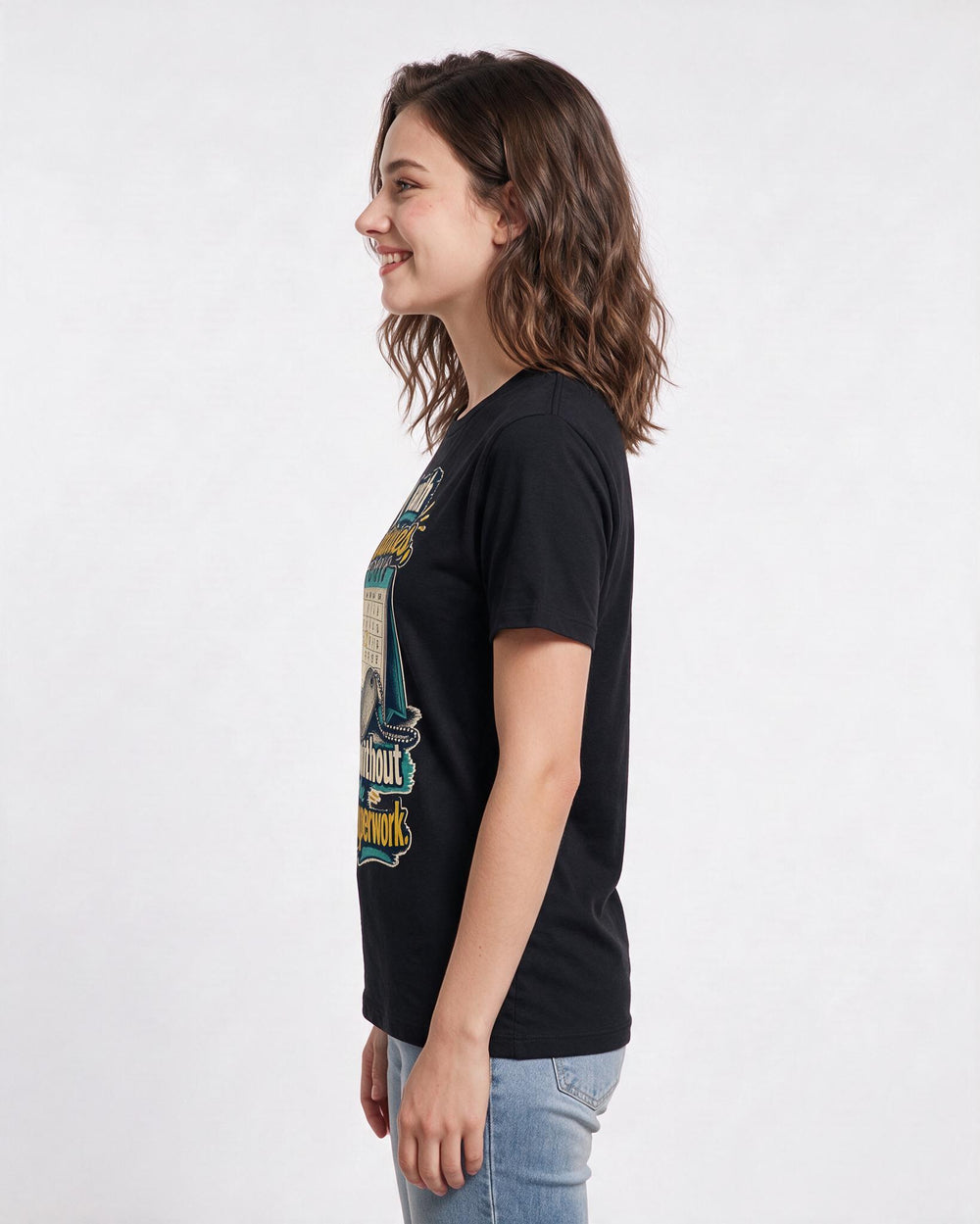 Veteran Women's Black T-Shirt – My oath continues, just without the official paperwork. product image 2