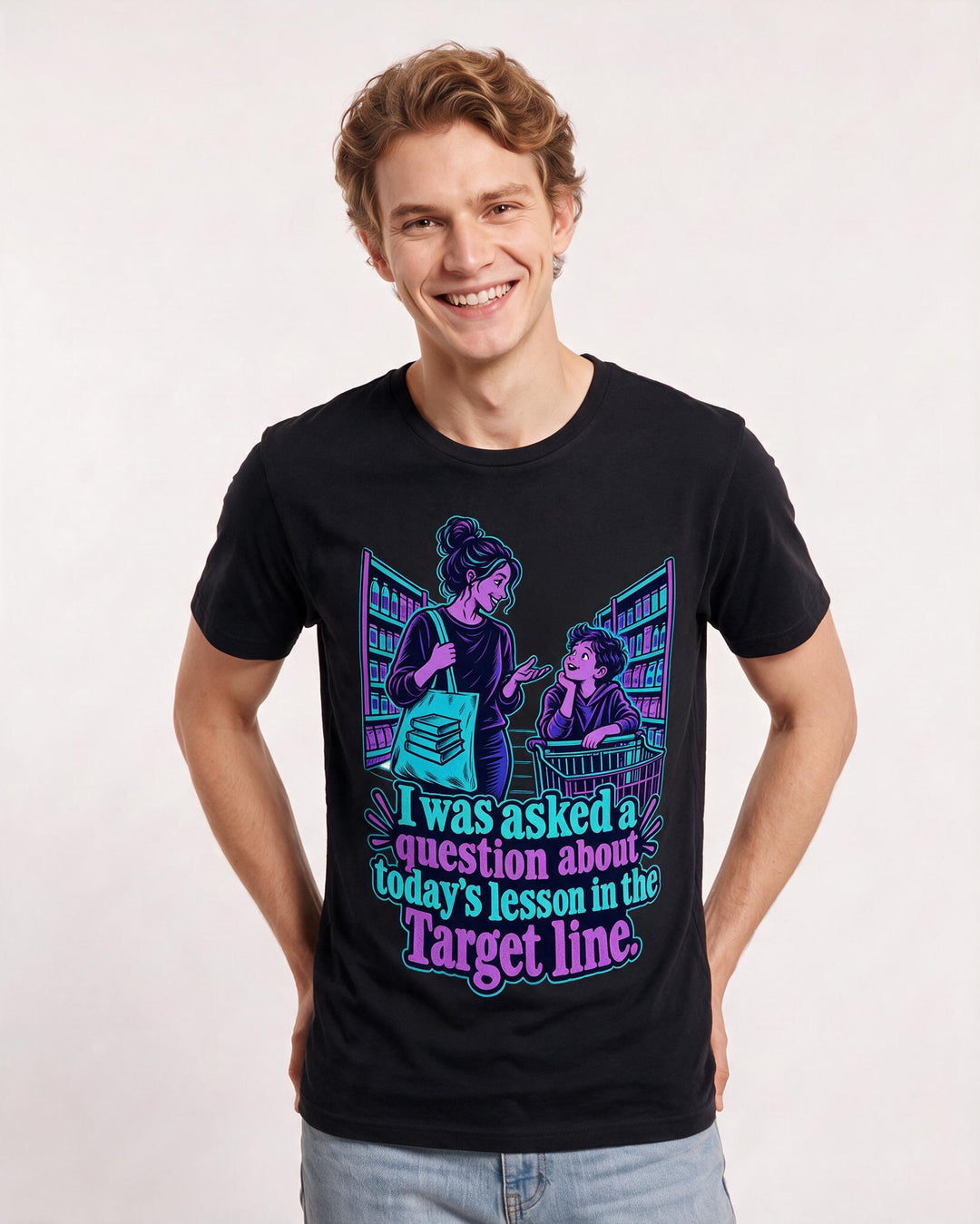 Teacher Black T-Shirt for Men – Everyday Expression Graphic Tee product image 1