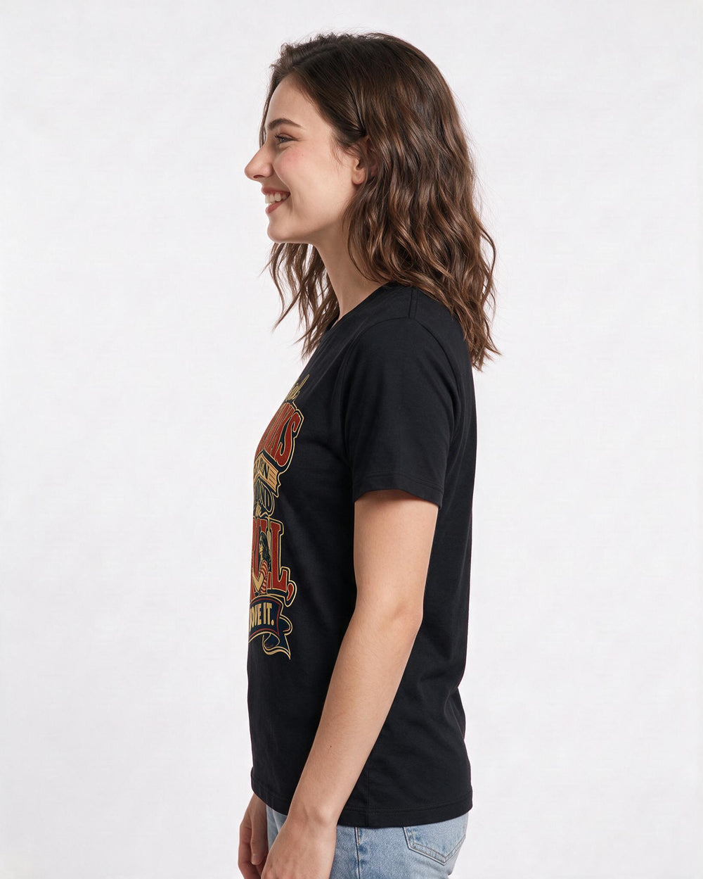Patriotic Black T-Shirt for Women – Everyday Expression Graphic Tee product image 2