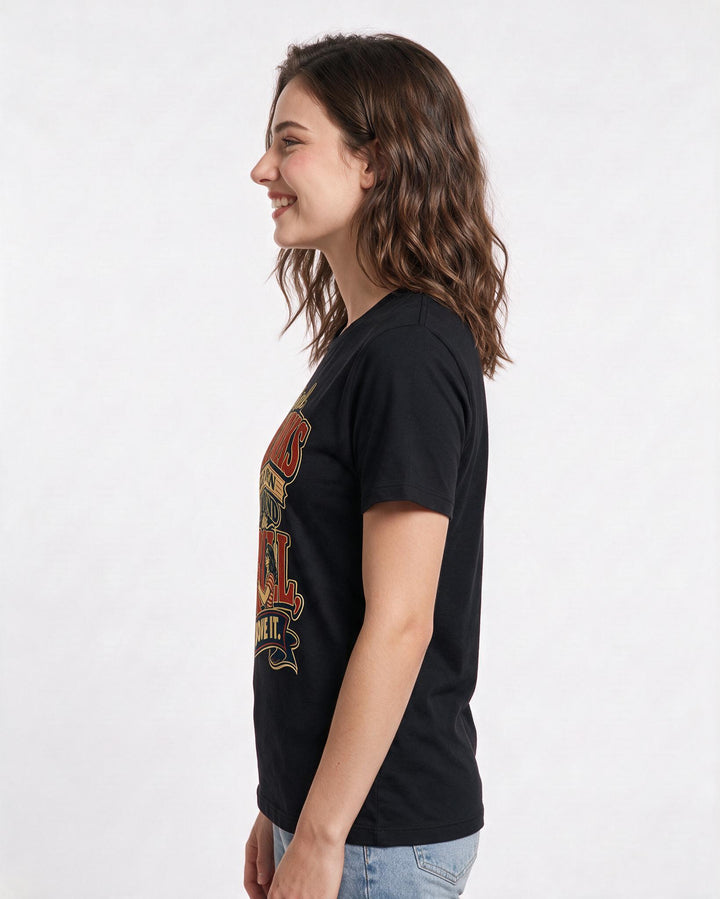 Patriotic Black T-Shirt for Women – Everyday Expression Graphic Tee product image 2