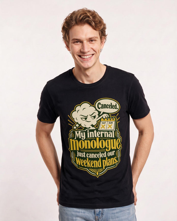 Meme Black T-Shirt for Men – Everyday Expression Graphic Tee product image 1