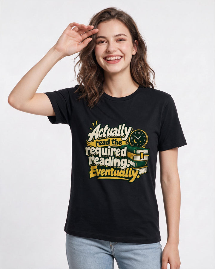 Graduation Black T-Shirt for Women – Everyday Expression Graphic Tee product image 1