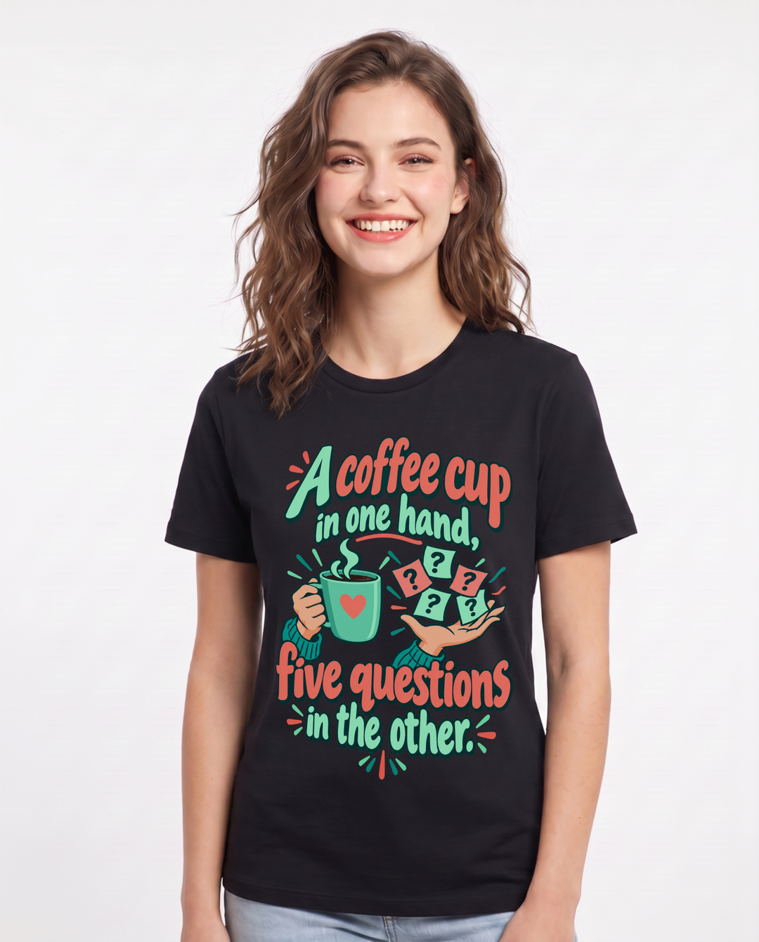 Teacher Black T-Shirt for Women – Everyday Expression Graphic Tee product image 3
