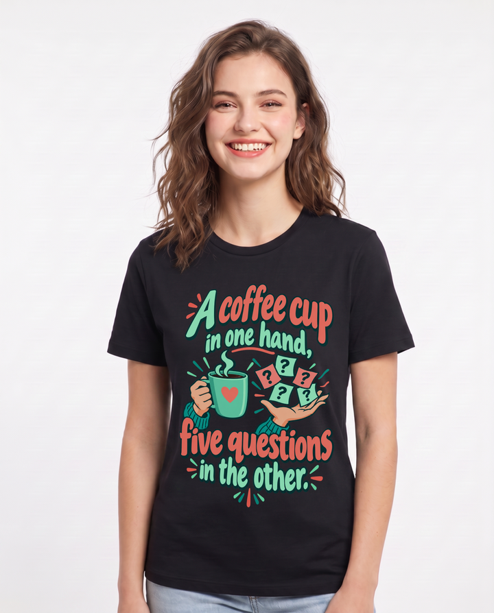 Teacher Black T-Shirt for Women – Everyday Expression Graphic Tee product image 3
