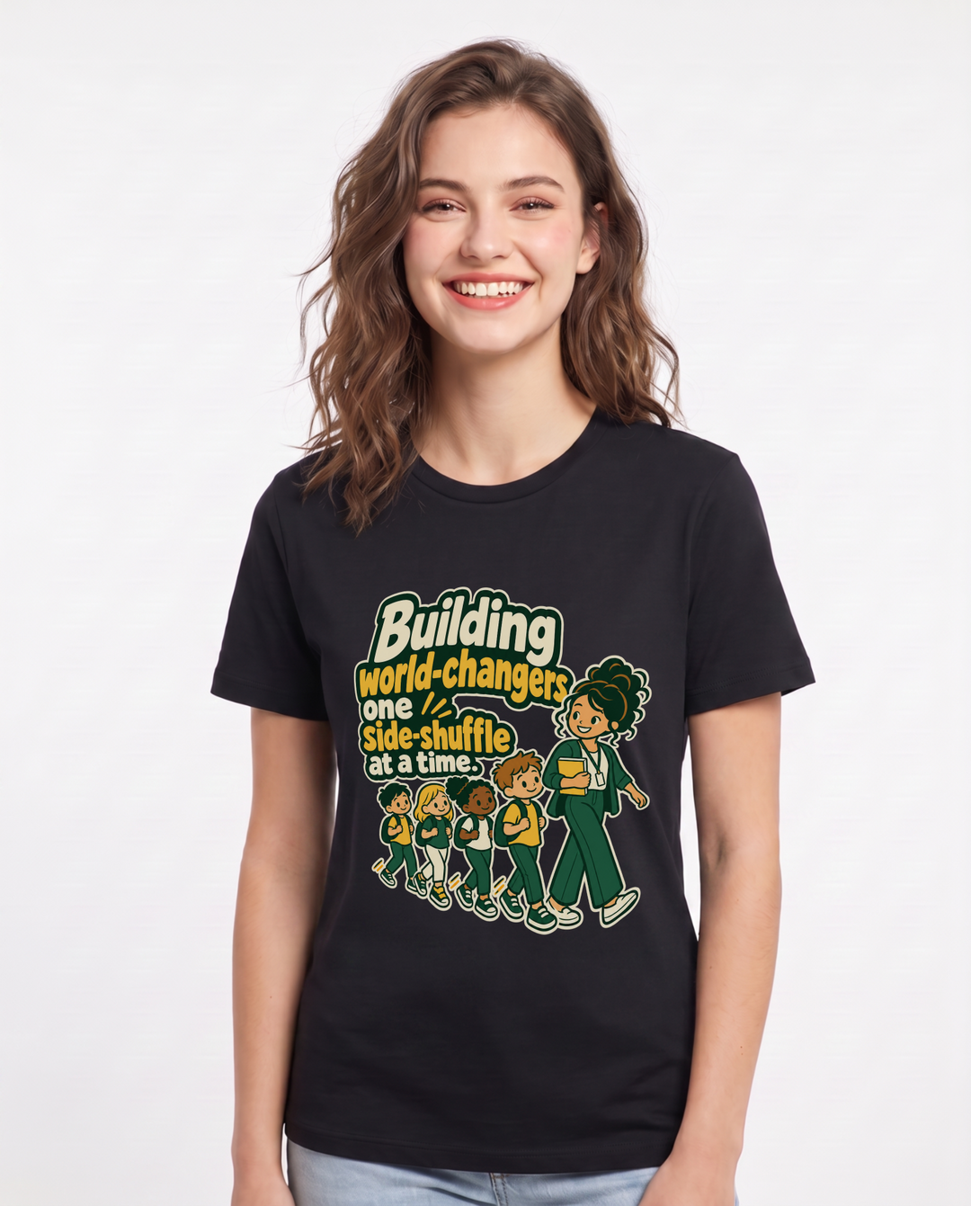 Teacher Black T-Shirt for Women – Everyday Expression Graphic Tee product image 3