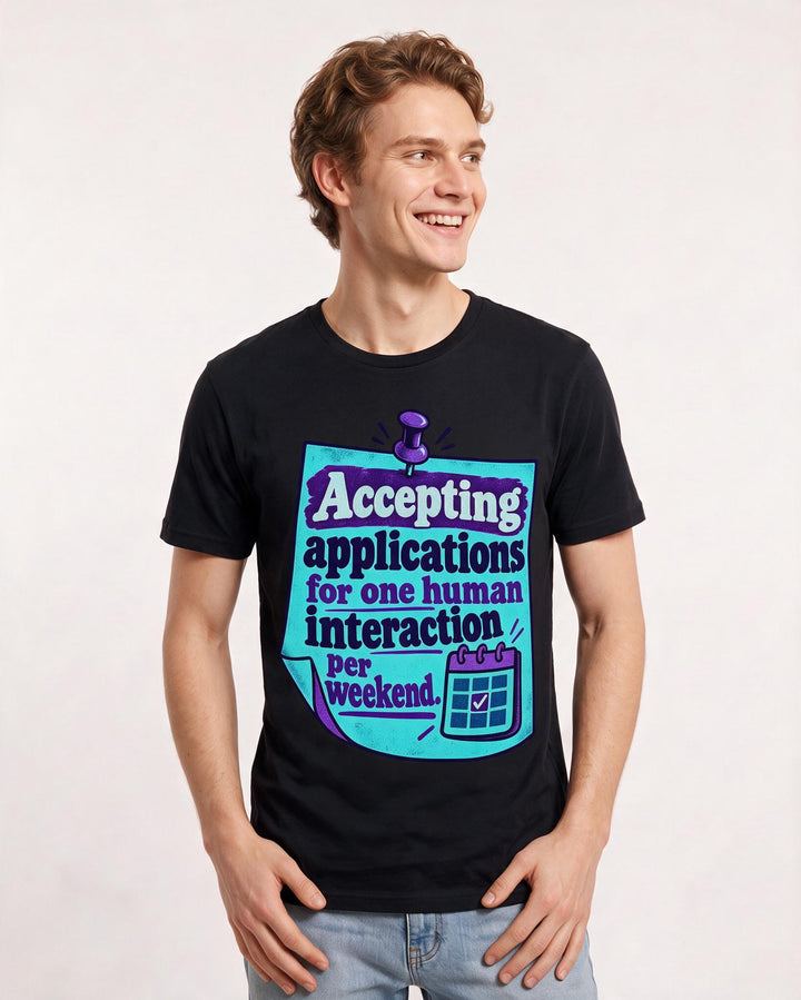 Meme Black T-Shirt for Men – Everyday Expression Graphic Tee product image 1