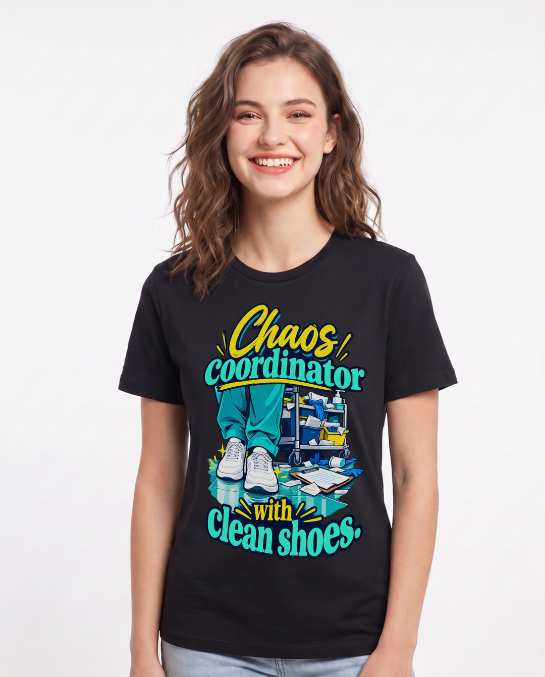 Nurse Black T-Shirt for Women – Nursing Life Graphic Tee product image 3