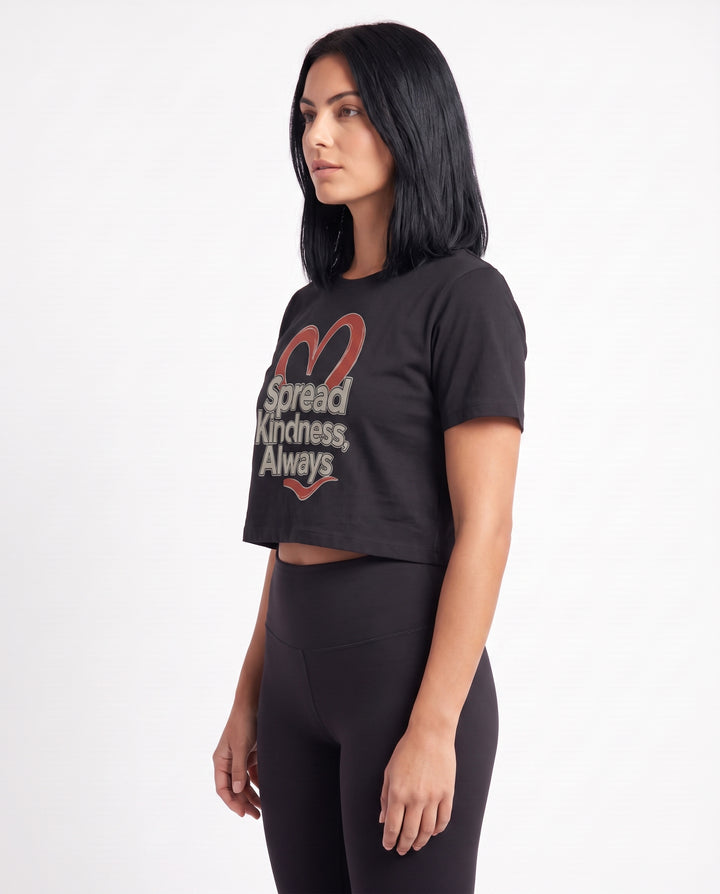 Spread Kindness, Always Crop Top mockup 2