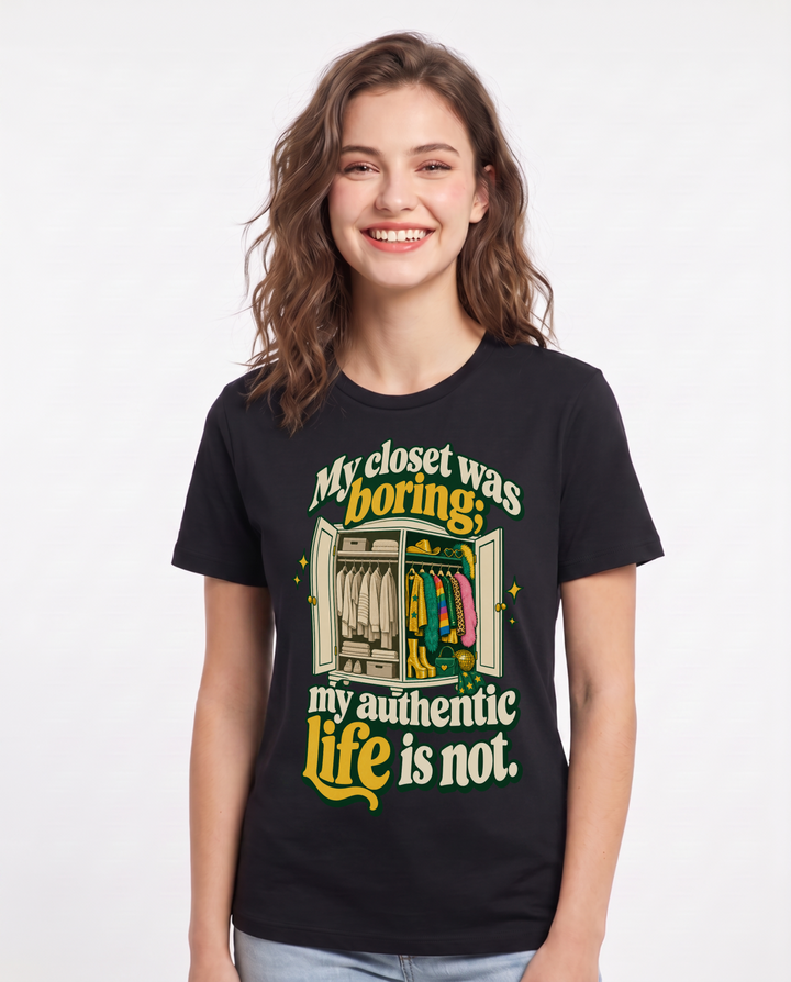 Pride Black T-Shirt for Women – Everyday Expression Graphic Tee product image 3