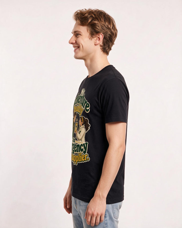Couples Black T-Shirt for Men – Everyday Expression Graphic Tee product image 2
