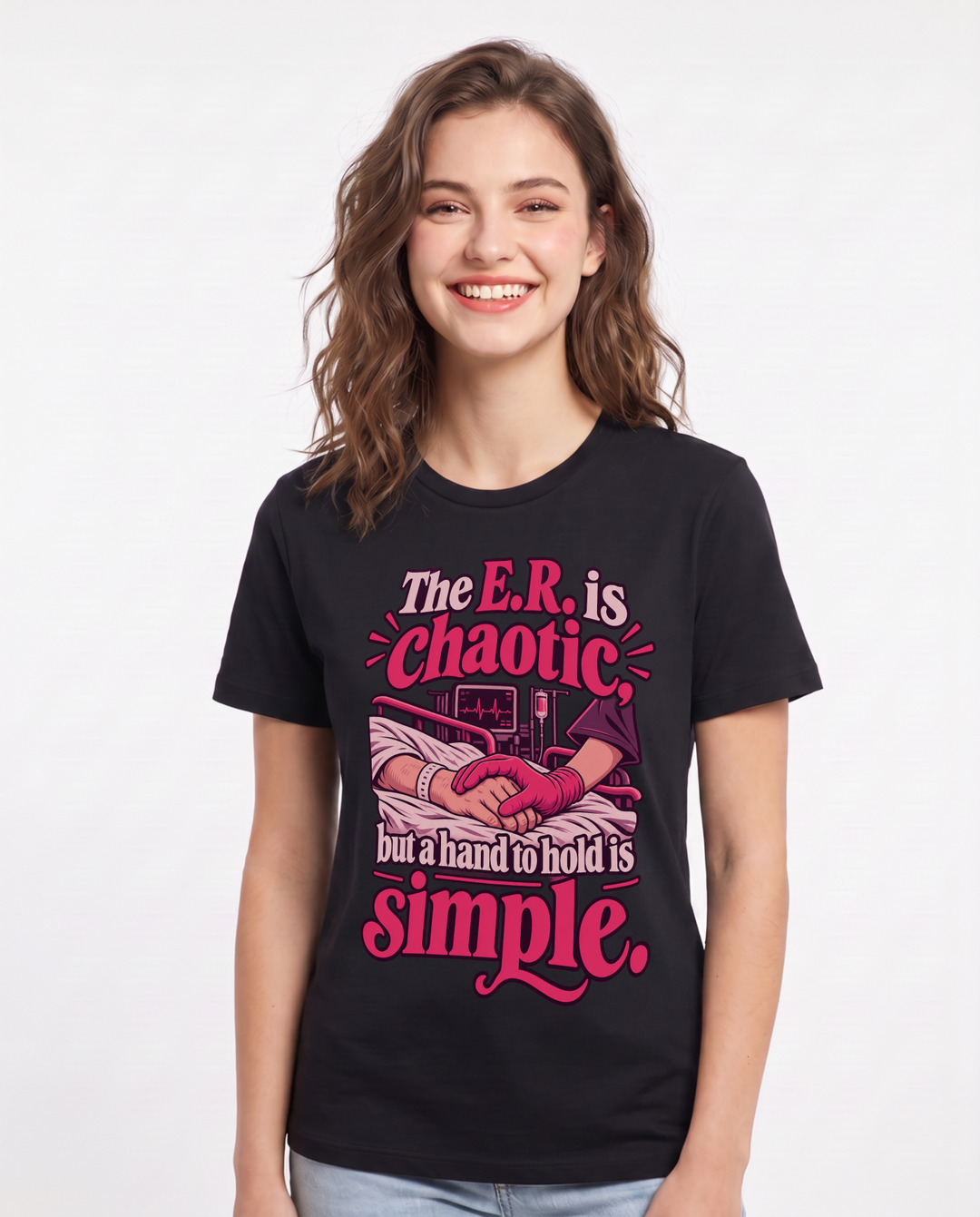 Nurse Black T-Shirt for Women – Nursing Life Graphic Tee product image 3