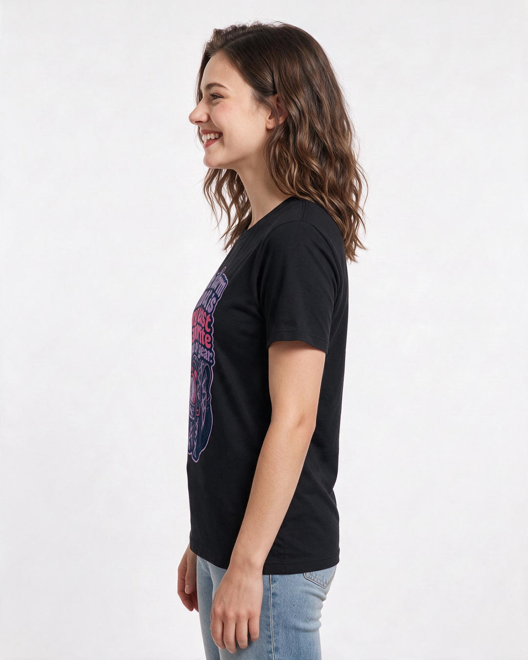 Hunting Women's Black T-Shirt – The alarm clock is my least favorite product image 2
