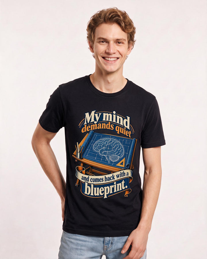 Neurodiversity Black T-Shirt for Men – Everyday Expression Graphic Tee product image 1