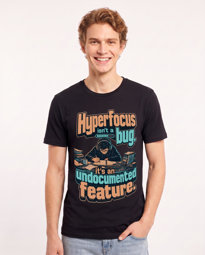 Neurodiversity Black T-Shirt for Men – Everyday Expression Graphic Tee product image 3
