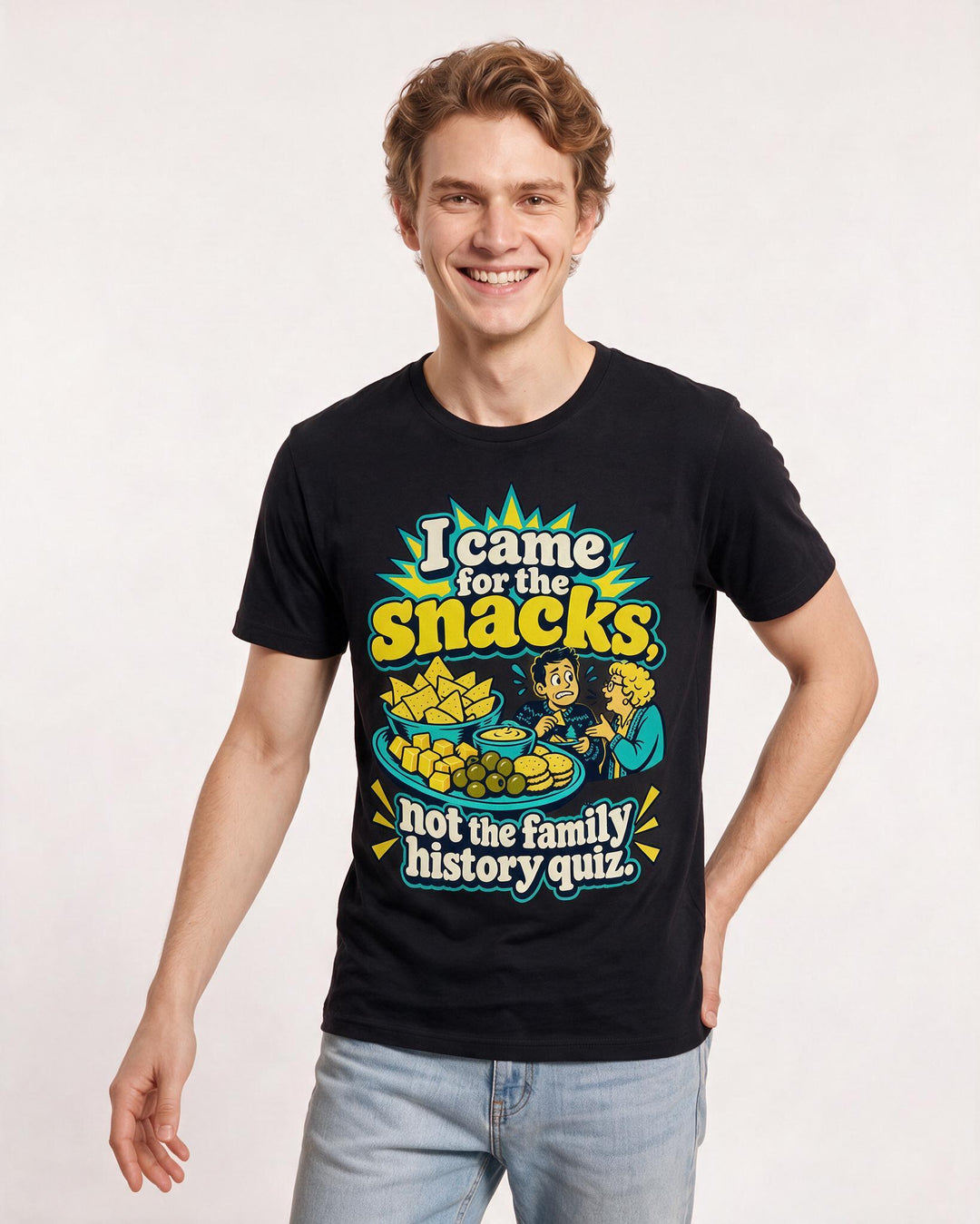 Christmas Black T-Shirt for Men – Holiday Theme Graphic Tee product image 1