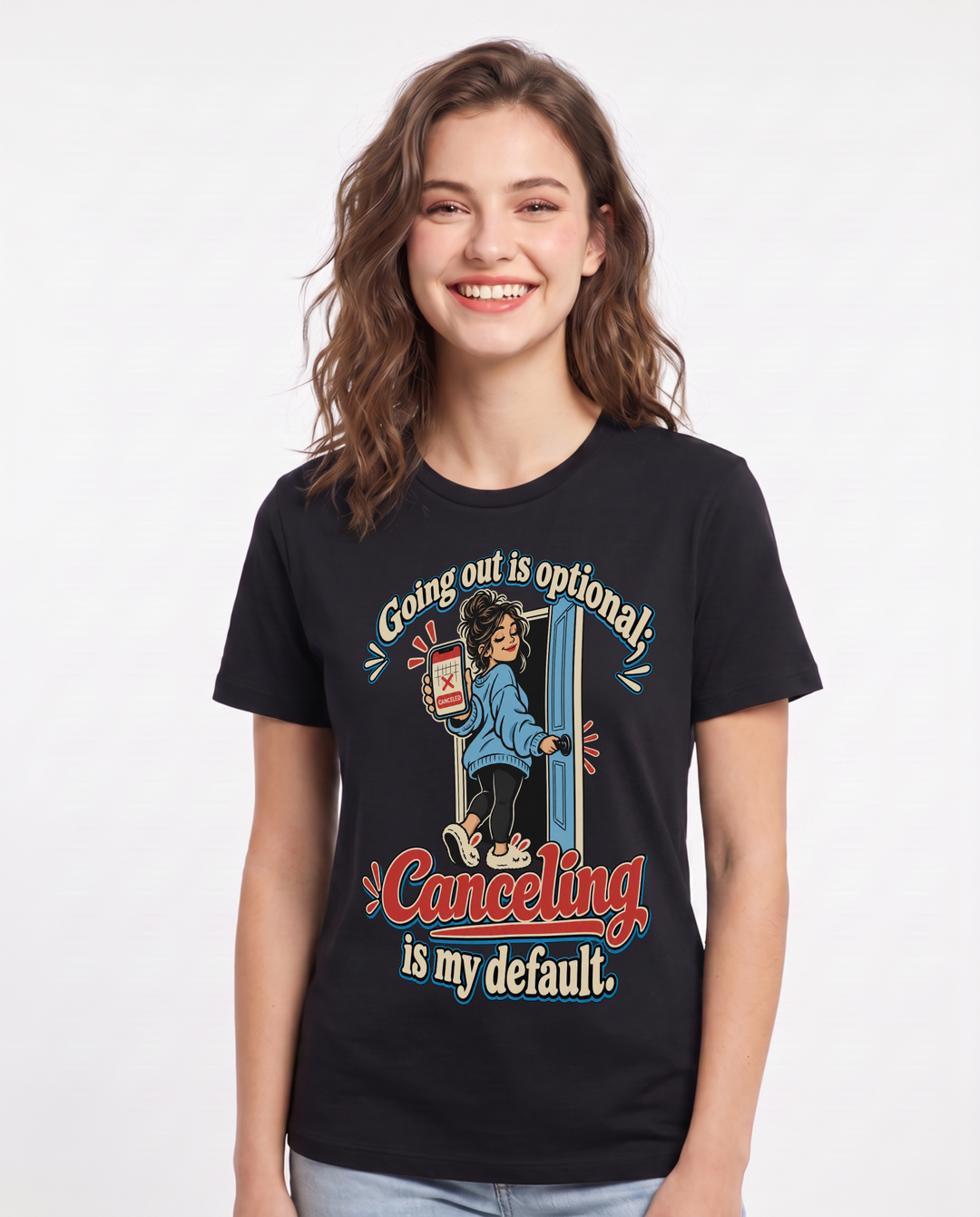 Meme Black T-Shirt for Women – Everyday Expression Graphic Tee product image 3