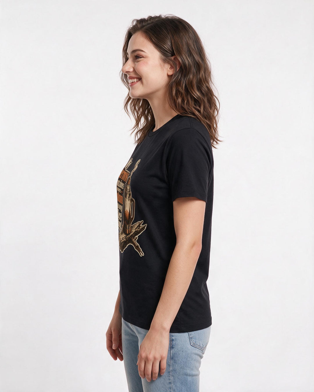 Hunting Black T-Shirt for Women – Everyday Expression Graphic Tee product image 2