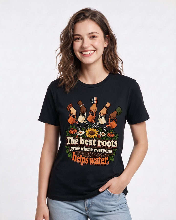 Patriotic Black T-Shirt for Women – Everyday Expression Graphic Tee product image 1