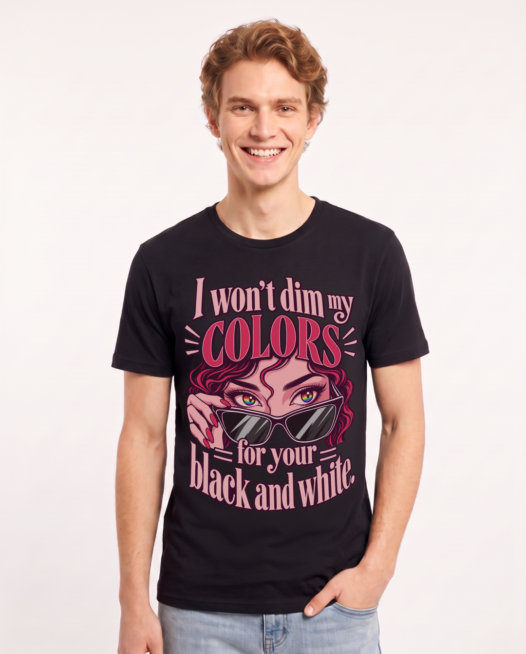 Pride Black T-Shirt for Men – Everyday Expression Graphic Tee product image 3