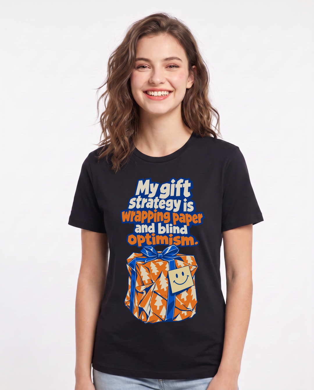 Christmas Black T-Shirt for Women – Holiday Theme Graphic Tee product image 3