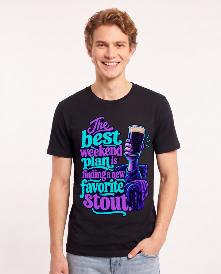 Beer Black T-Shirt for Men – Everyday Expression Graphic Tee product image 3