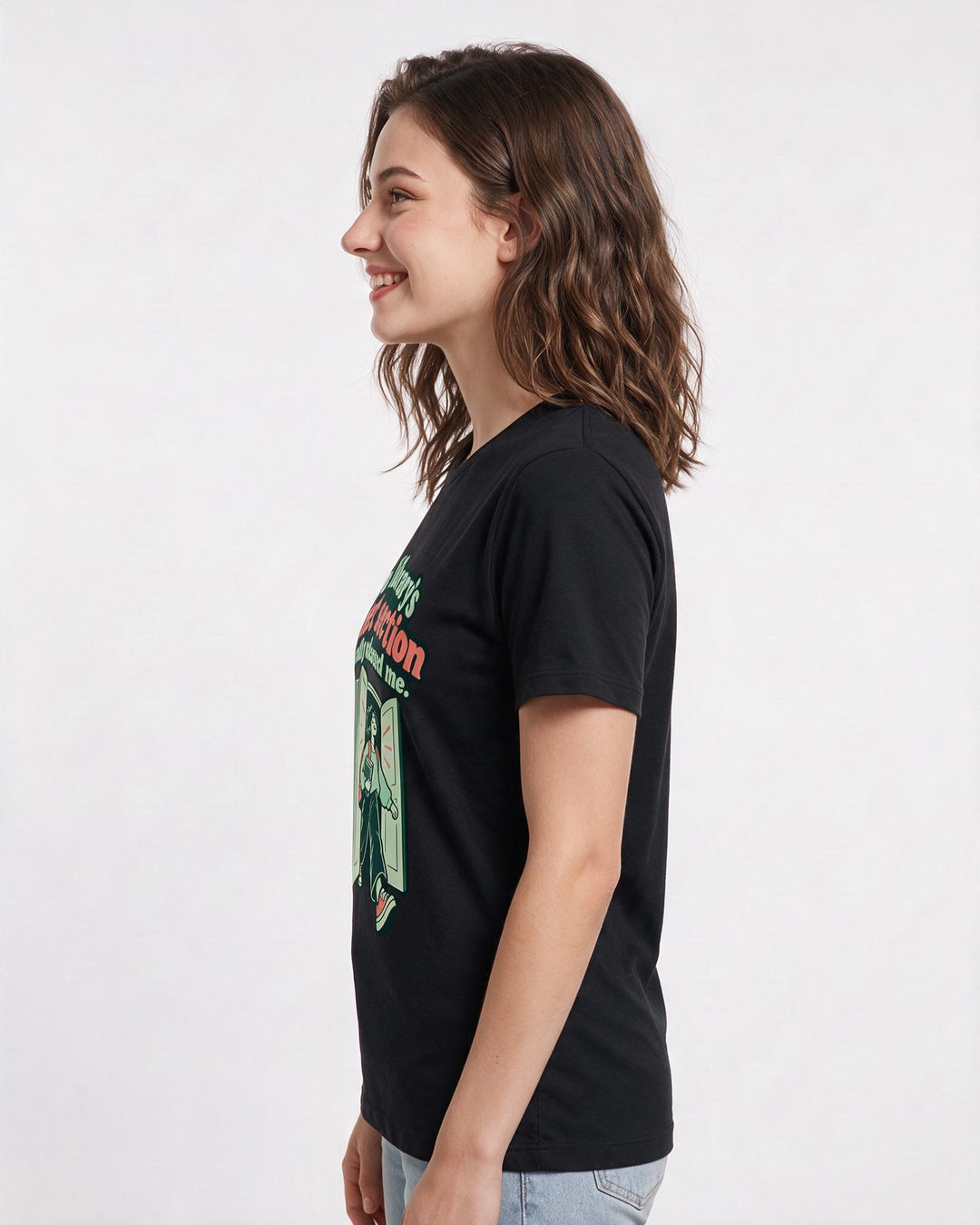 Graduation Black T-Shirt for Women – Everyday Expression Graphic Tee product image 2