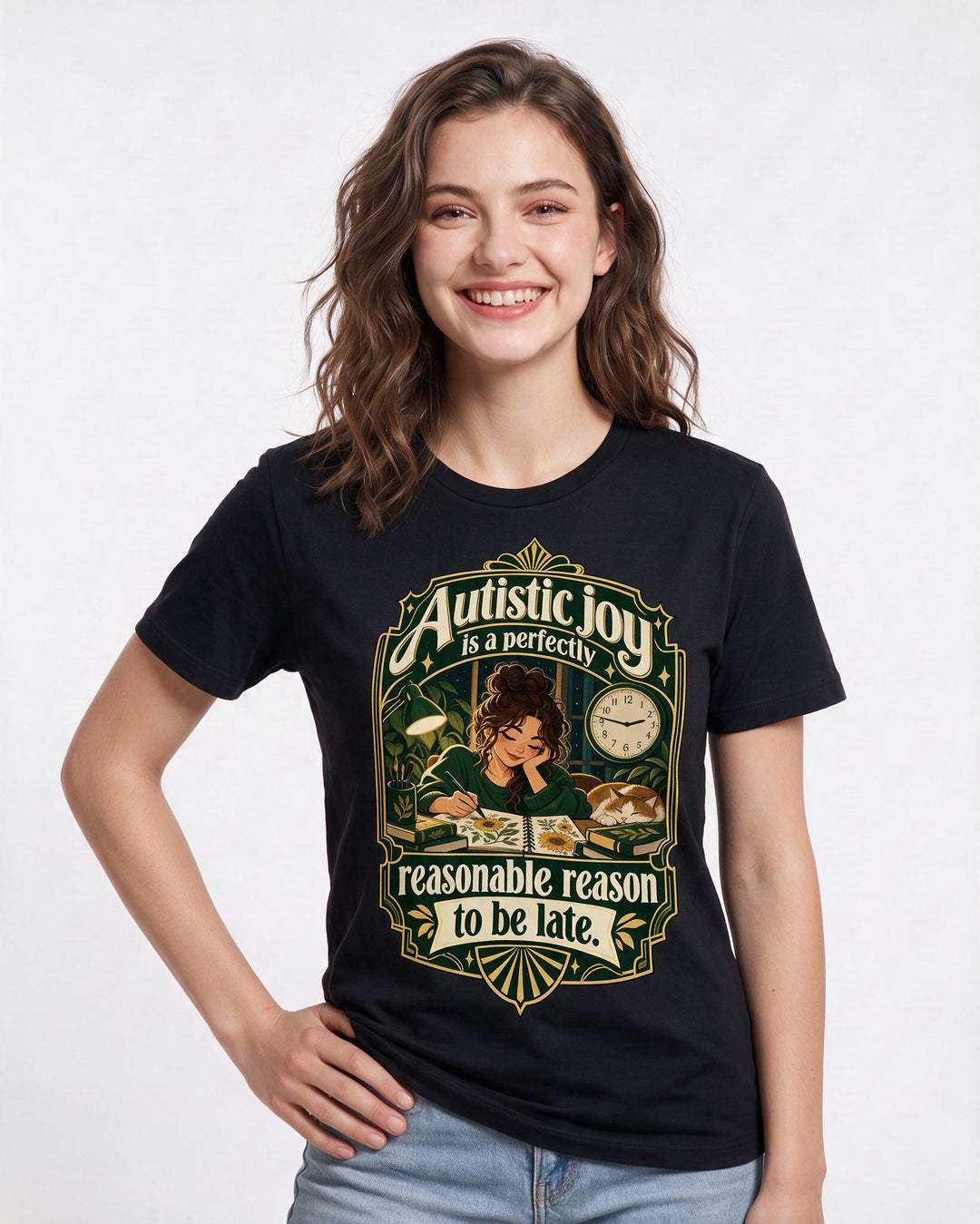 Neurodiversity Black T-Shirt for Women – Everyday Expression Graphic Tee product image 1