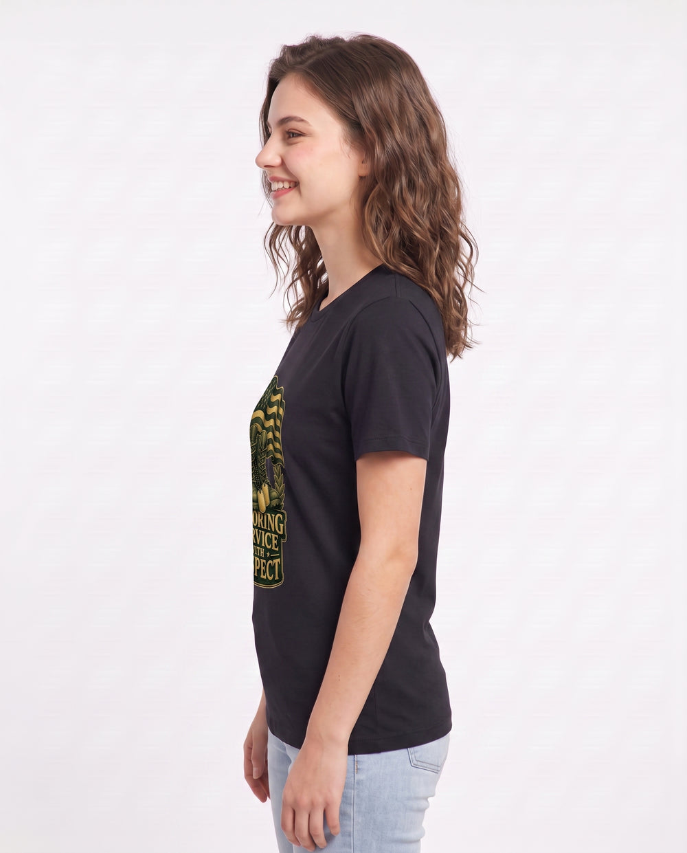Honoring Service with Respect Women's Black T-Shirt product image 3