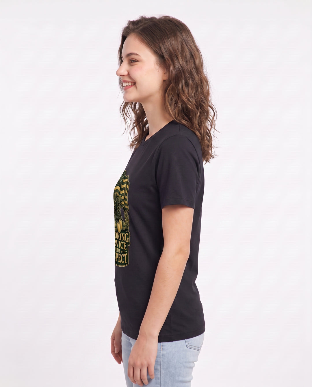 Honoring Service with Respect Women's Black T-Shirt product image 3