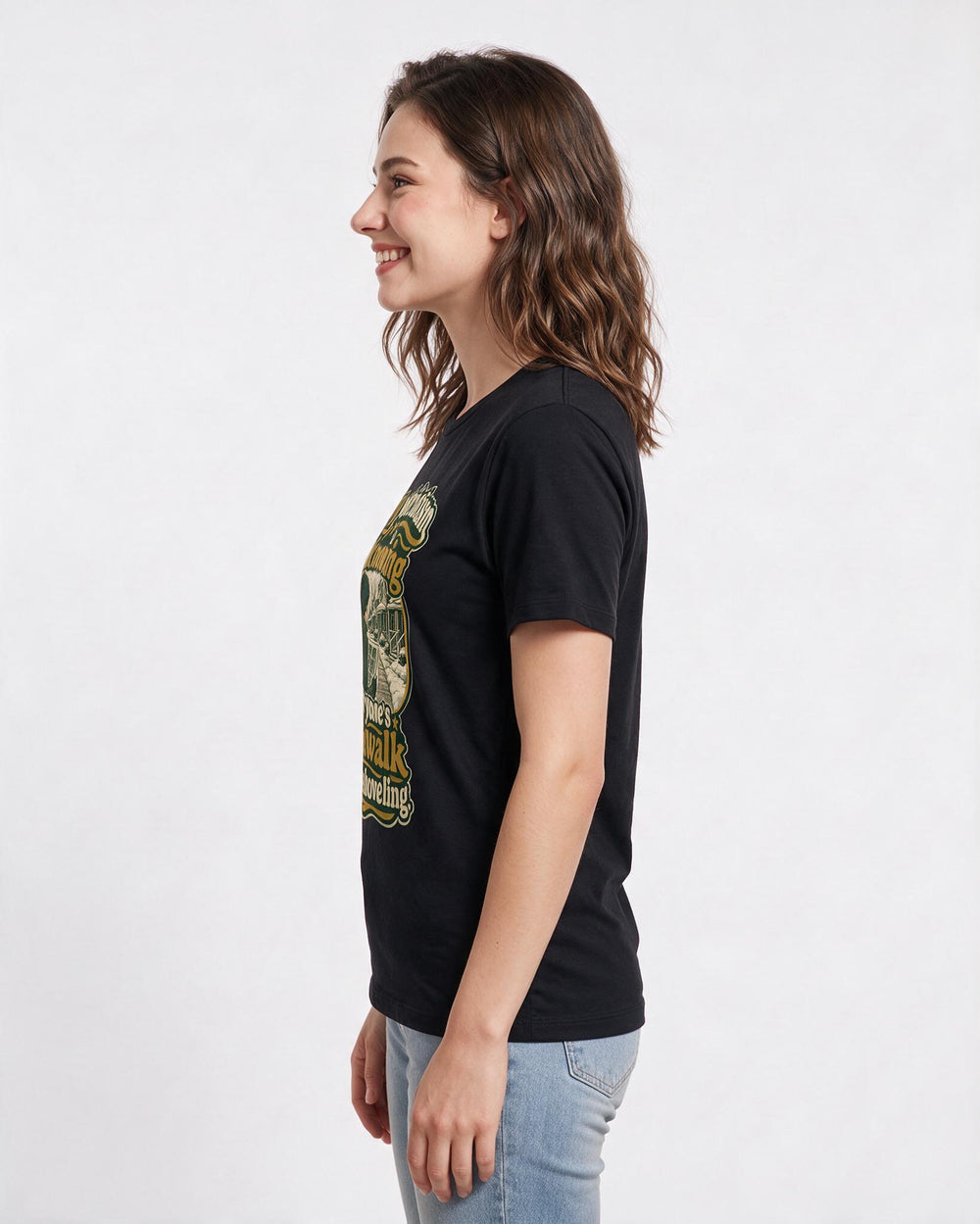 Patriotic Women's Black T-Shirt – My patriotism is knowing everyone's sidewalk needs shoveling product image 2