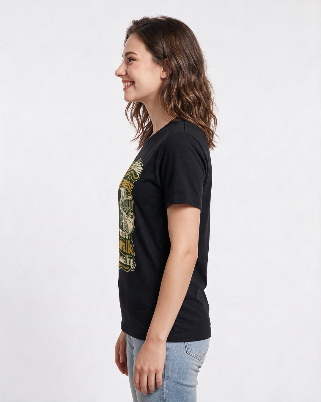 Patriotic Women's Black T-Shirt – My patriotism is knowing everyone's sidewalk needs shoveling product image 2
