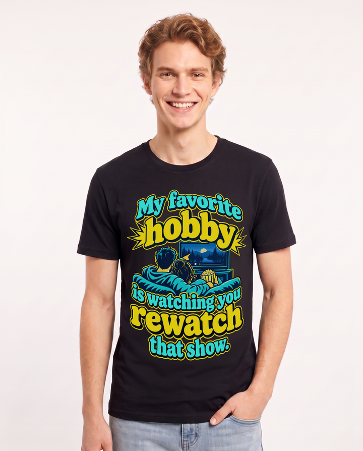Couples Black T-Shirt for Men – Everyday Expression Graphic Tee product image 3