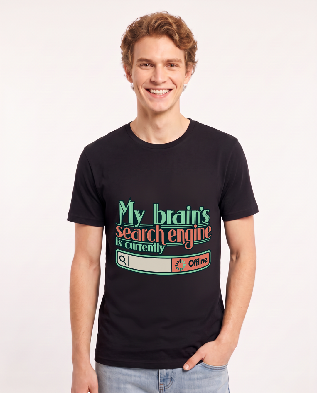 Meme Black T-Shirt for Men – Everyday Expression Graphic Tee product image 3