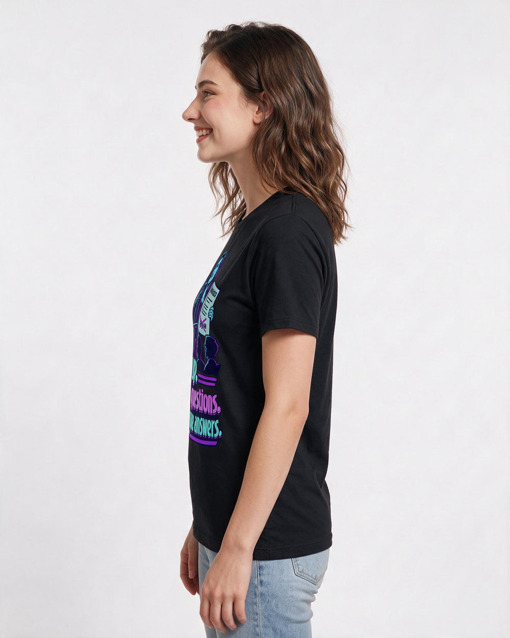Political Statement Black T-Shirt for Women – Everyday Expression Graphic Tee product image 2
